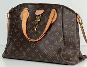 Louis Vuitton Rivoli MM Handbag in Brown Monogram Coated Canvas 2019 D6